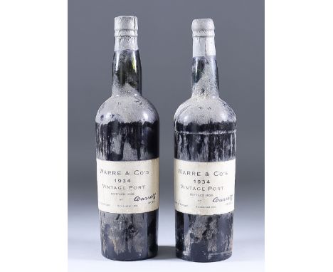 Two Bottles of Warre &amp; Co's 1934 Vintage Port, bottled 1939