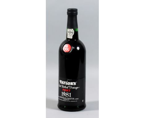 Nine bottles of 1981 Taylor's Late Bottled Vintage Port
