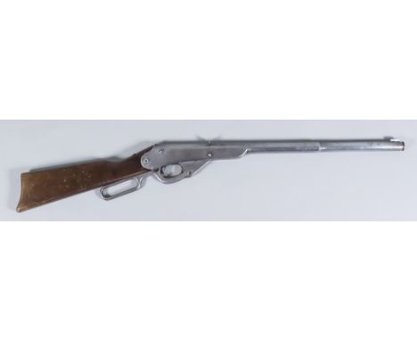 An Early Single Shot Pellet Gun by Daisy, Model 29, bright steel barrel and action, stamped with maker's name and model, wood