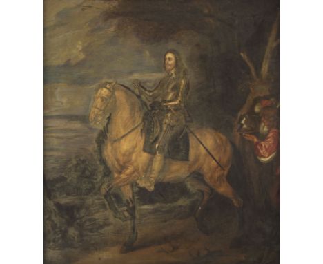 ANTHONY VAN DYCK (WERKSTATT)22. März 1599 Antwerpen - 9. Dezember 1641 LondonCHARLES I (1600-1649) AUF SEINEM PFERD SITZEND (