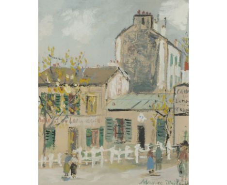 MAURICE UTRILLO1883 Paris - 1955 Dax'LE LAPIN AGILE, MONTMARTRE' (1950) Pochoir (procédé Jacomet) in Farben auf Papier. SM 31