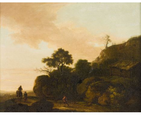 CHRISTIAN WILHELM ERNST DIETRICH('Dietricy')1712 Weimar - 1774 DresdenDER BERGWEG Öl auf Leinwand auf Holztafel. 33,5 x 43,5 