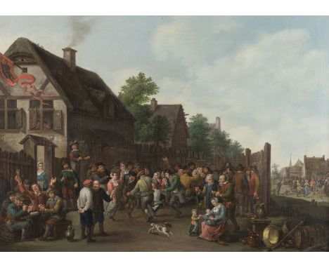 DAVID TENIERS DER JÜNGERE (NACHFOLGER DES 18./19. JH.)1610 Antwerpen - 1690 BrüsselBAUERNHOCHZEIT Öl auf Leinwand (doubl.). 5