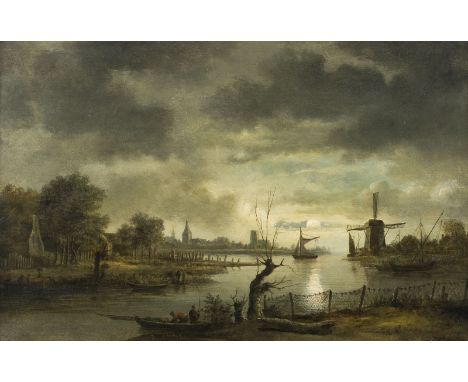 ATTRIBUTED TO ANTHONIE VAN BORSSOM (AUCH BORESOM, BORSSUM)Um 1630 Amsterdam - Vor dem 19. März 1677 ebendaFLUSSLANDSCHAFT BEI