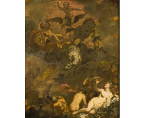 MÖGLICHERWEISE ALESSANDRO MARCHESINI30. April 1664 Verona - 27. Januar 1738 ebendaDER STURZ DES PHAÉTHON Öl auf Leinwand (alt