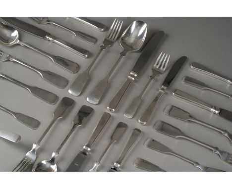 117-TEILIGES 'SPATEN' BESTECK FÜR 12 PERSONEN Deutsch, Flensburg, Robbe &amp; Berking, nach 1964 800er Silber, Edelstahl. L. 