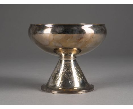 WEINPOKAL Deutsch, Bremen, Koch &amp; Bergfeld, um 1951 Sterlingsilber, teils vergoldet. H. 10,5 D. 12,5 cm, 292 g. Punziert 