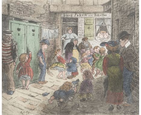 HEINRICH ZILLE (NACH)1858 Radeburg - 1929 BerlinZWEI ARBEITEN: 'ZUR MUTTER ERDE' UND 'BERLIN - ACKERSTRASSE: SARGFABRIK VON S