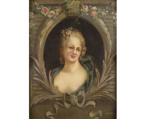 ARTHUR WILLIAM DEVIS (UMKREIS)tätig Ende 18./Anfang 19.Jh.PORTRAIT EINER DAME IM ROKOKO-STIL Öl auf Leinwand. 66 x 51 cm (R. 