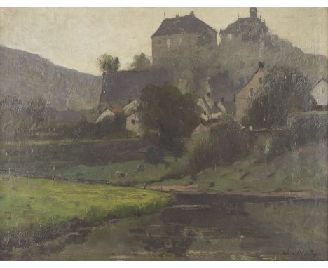 WILHELM LUCAS('Willi Lucas')1884 Driburg - 1918 PartenkirchenKYLLBURG, EIFEL Öl auf Leinwand. 70,5 x 90 cm (R. 82,5 x 102 cm)