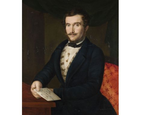 ISIDOR NEUGASS (ZUGESCHRIEBEN)1780 Berlin - 1847Zwei Gemalde: 'Zoe Anastasi Schaffrani, gemalt im 29. Jahr ihres Alters; A. J