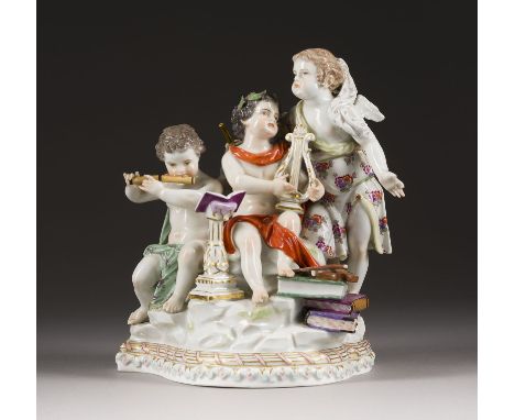 MICHEL VICTOR ACIER1736 Versailles - 1799 DresdenALLEGORIE - DIE MUSIK Deutsch, Meissen, 1850-1924 (Entwurf 1773-1775) Porzel