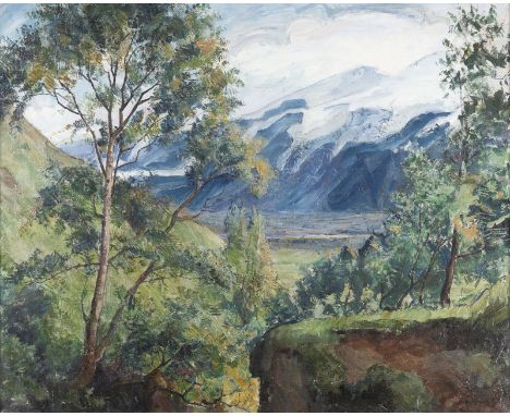 ÁSGRÍMUR JÓNSSON1876 Hof Su?urkot - 1958 ReykjavíkLANDSCHAFT, ISLAND Öl auf Leinwand. 72 x 89 cm (R. 83 x 101 cm). Signiert u