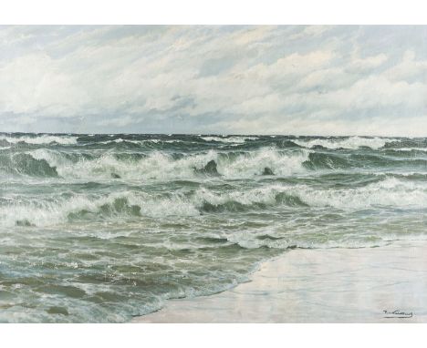 PATRICK VON KALCKREUTH1892 Kiel - 1970 StarnbergWELLEN Öl auf Leinwand. 71 x 101 cm (R. 86 x 115 cm). Signiert unten rechts. 