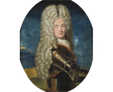 DEUTSCHER PORTRAITMALER, UM 1700BILDNIS BARON RITZ VON ETGENDORF IN RÜSTUNG Öl auf Leinwand. 85 x 69 cm (R. 95 x 78 cm). Vers
