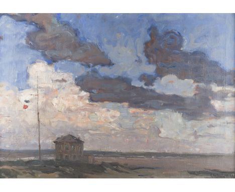 CARLOS CONRAD GRETHE1864 Montevideo, Uruguay - 1913 Nieuwpoort, BelgienGEWITTERWOLKEN, 1912 Öl auf Leinwand. 56 x 80 cm (R. 7