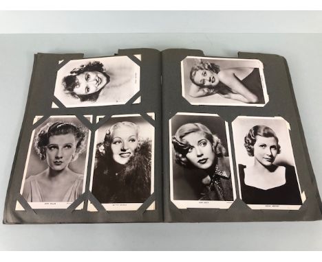 Postcards,  photographic portrait postcards of 1930s and 40s  film stars to include , Marlena Dietrich, Frances drake, Denna 