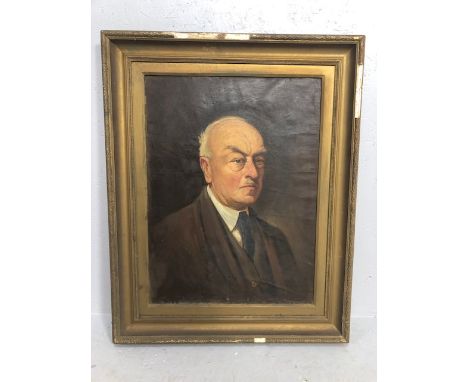 Paintings, early 20th Century Oil on Canvas portrait of a gentleman approximately 63 x 78cm 
