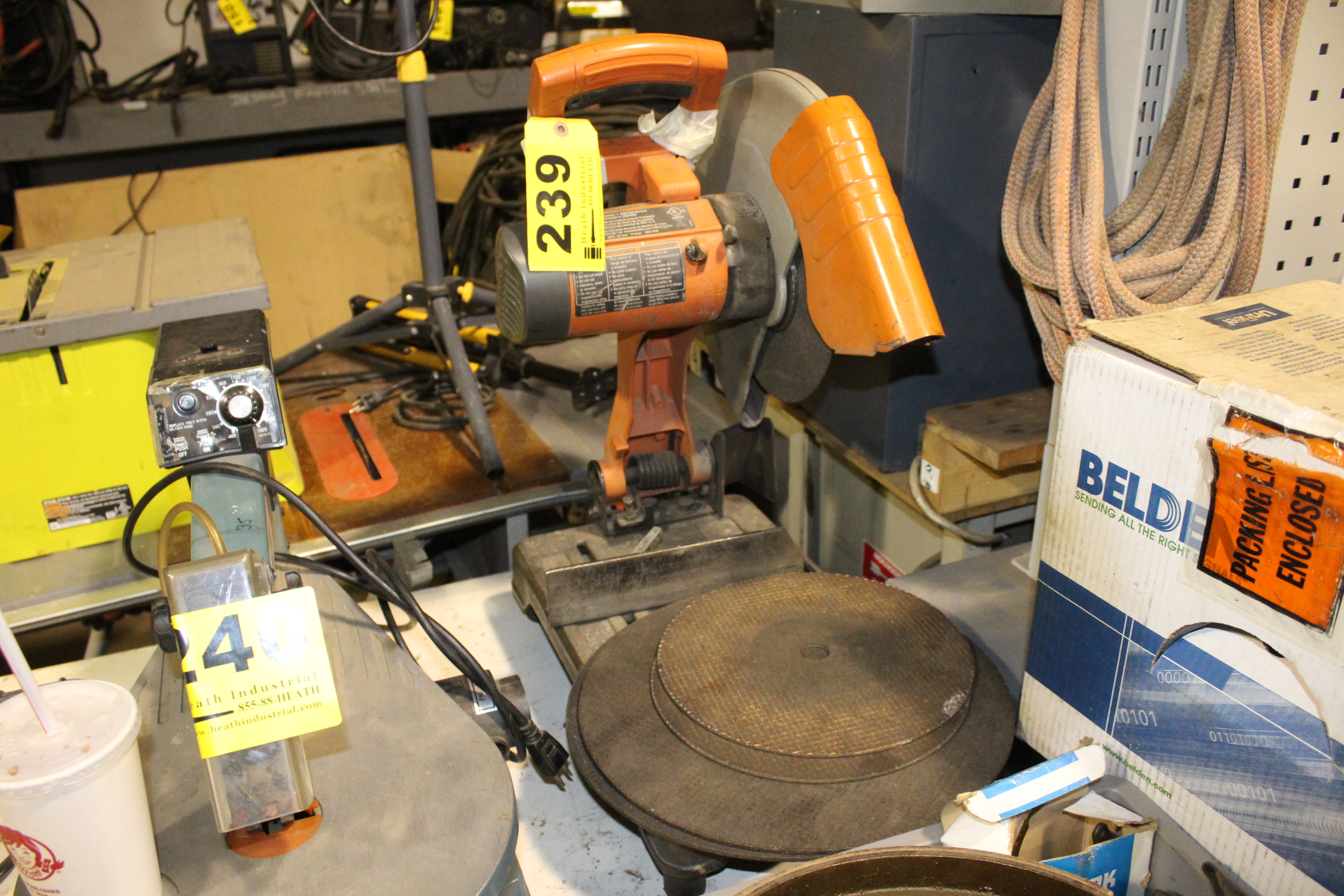 RIDGID MODEL CM14500 ABRASIVE CUT OFF SAW S/N XX0728 07439