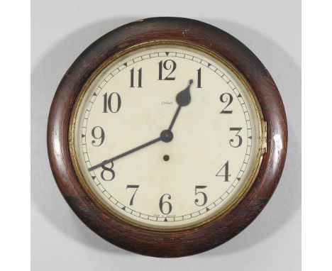 A Victorian alarm clock, with a painted dial