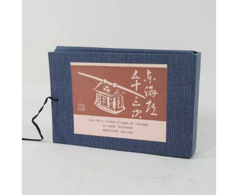 Ando Hiroshige, a miniature book, 'Fifty-Three Stages of Tokaido'20 x 13cmCondition report: Overall looks to be complete and 