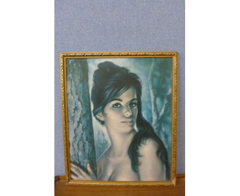 A J.H. Lynch print of Tina, framed