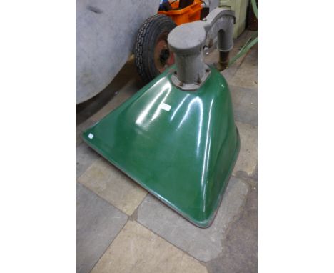 A Benjamin industrial hanging light