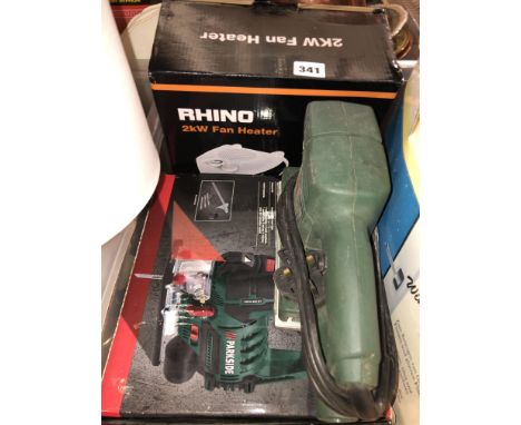 RHINO FAN HEATER, PARKSIDE JIGSAW AND SANDER