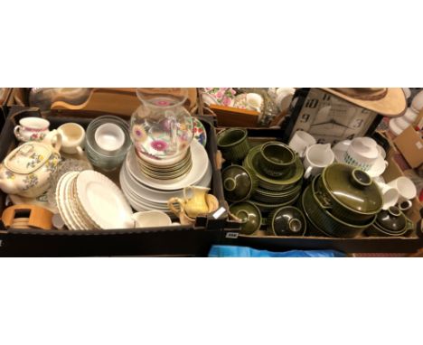MIDWINTER TREND DINNER SERVICE AND GERMAN COFFEE SERVICE, ALONG WITH A CARTON OF VARIOUS PLATES, COASTERS AND GLASSWARE