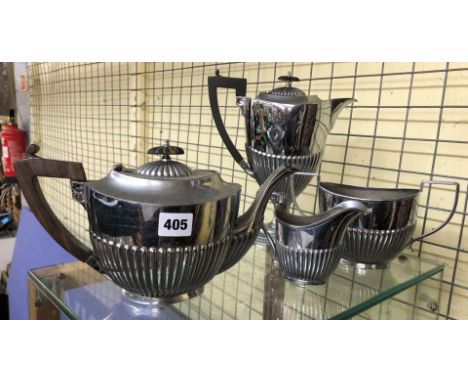 EPNS BATSWING FOUR PIECE TEA/COFFEE SERVICE