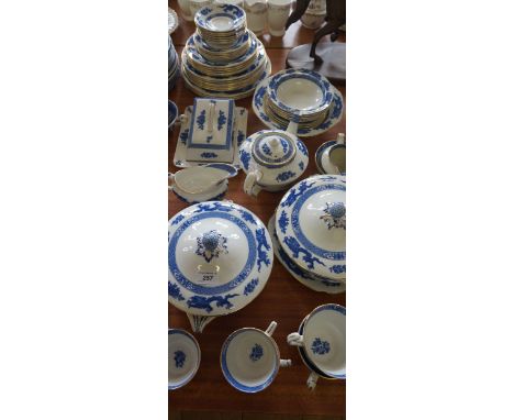 A Caldon blue and white forty-seven piece tea and dinner service.