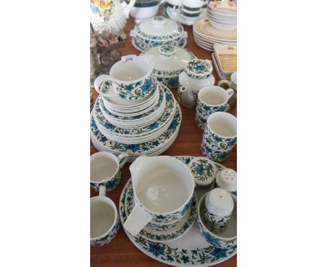 A Midwinter Spanish Garden forty-one piece tea and dinner service.