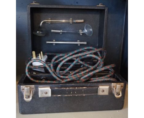 A vintage type E electrotherapy kit.
