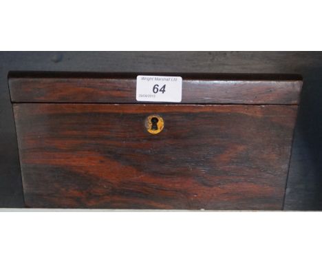 A Victorian mahogany tea caddy.