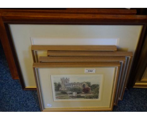 A collection of assorted pictures of prints to including 'Fox Hunting', local interest, oil on canvas depicting the landscape