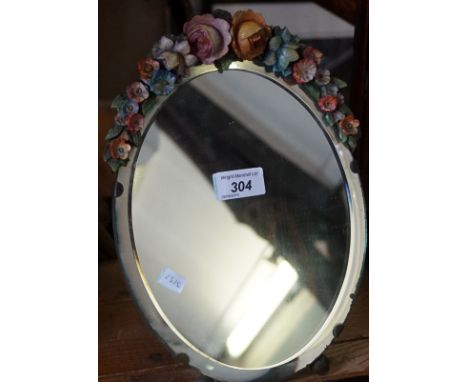 A Vintage barbola dressing table mirror.