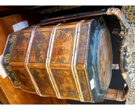 A vintage Chinese three tier wedding box.