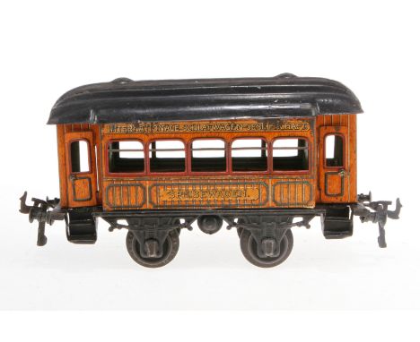 Bing int. Speisewagen, S 1, uralt, CL, mit 4 AT und 2 Sitzbänken, L 23,5, Z 4