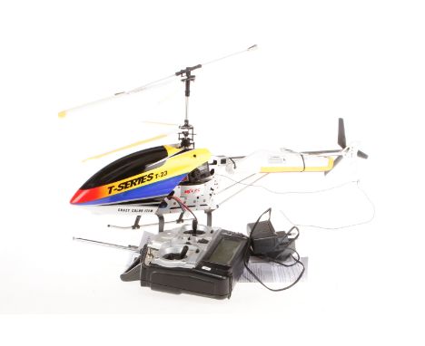 Helikopter Digital Proportional R/C Coaxial T 623, mit Akku, Ladegerät, Funkfernbedienung und Ersatzteile, Alterungs- und Geb