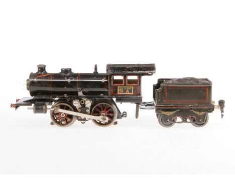 Märklin B-Dampflok R 13040, S 0, elektr., schwarz, mit Tender und 1 el. bel. Stirnlampe, Z 4