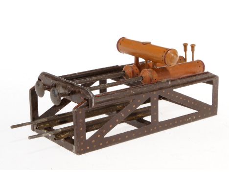 Märklin Prellbock, S 0, uralt, HL, oberer Gaszylinder ersetzt, LS tw ausgeb., L 17,5, Z 3