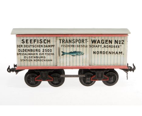 Bing Seefischewagen, S 1, uralt, HL, mit 2 ST, tw ÜL, L 25,5, Z 4
