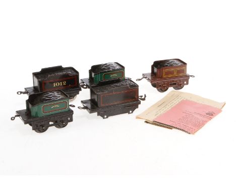 Konv. 5 versch. Bing Tender, S 0, Z 4