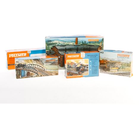5 versch. Vollmer Bausätze, S H0, wohl komplett, Alterungsspuren