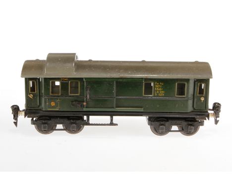 Märklin schweizer Gepäckwagen 1754, S 0, CL, mit 4 AT und 2 STH, LS, L 24,5, Z 3