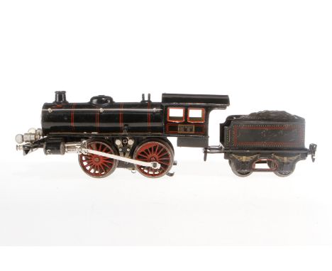 Märklin B-Dampflok R 13041, S 1, elektr., schwarz, tw nachlackiert, LS und gealterter Lack, 1 Achslagerblende von Tender fehl
