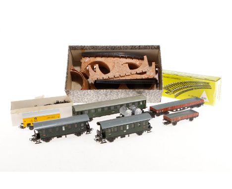 Konv. mit vesch. Wagen und Zubehör, S H0, meist Märklin, Z 3