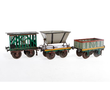 3 Märklin Güterwagen, S 1, ÜL und ergänzt