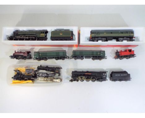 Model Railways - eight locos predominantly unboxed by Hornby, Lima and others to include R322 Class A3 steam loco (repainted)