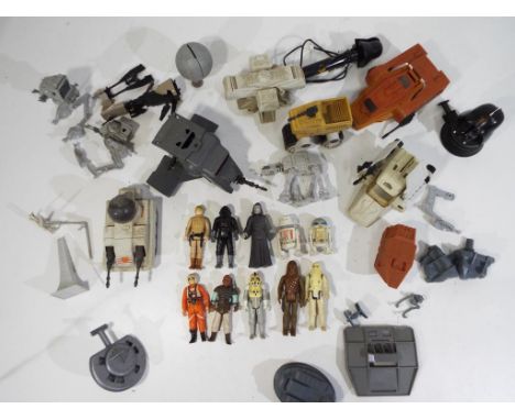 Kenner and other - a collection of vintage Kenner Star Wars figures and vehicles, including R2 D2 Luke Skywalker (X-Wing Pilo
